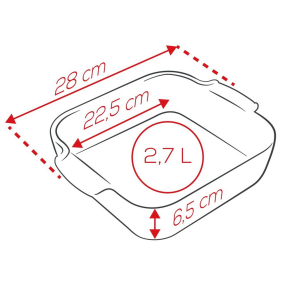 Форма для запекания квадратная Appolia 28х28 см, синяя