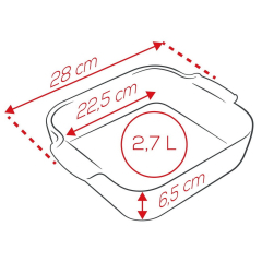 Форма для запекания квадратная Appolia 28х28 см, синяя