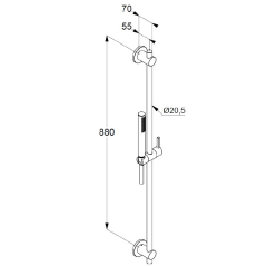 Комплект для душа Kludi Nova Fonte 2084039-15, без смесителя, черный матовый