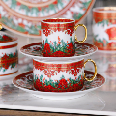 Чашка для эспрессо с блюдцем Versace Love Baroque Holiday 100 мл