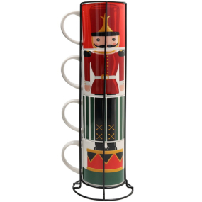 Набор кружек в подставке Toy Soldier 370 мл, 4 шт