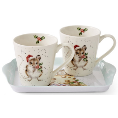 Набор кружек Mice 180 мл на подносе, 3 предмета