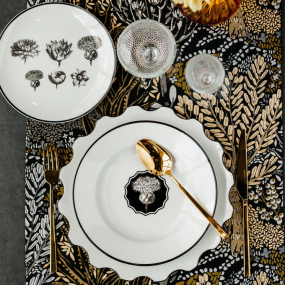 Тарелка салатная Herbariae 23 см, белая