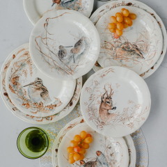 Набор тарелок салатных Sologne 23,2 см, 6 шт (лесная фауна)