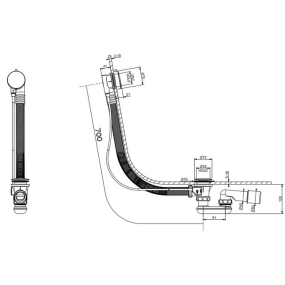 Слив-перелив для ванны Gessi Rettangolo 01452.299, черный