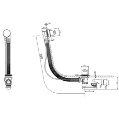 Слив-перелив для ванны Gessi Rettangolo 01452.299, черный