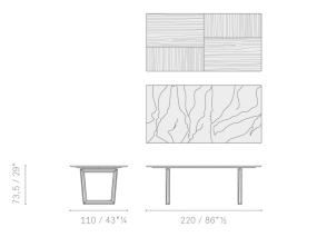 Стол Poltrona Frau Bolero 220х110