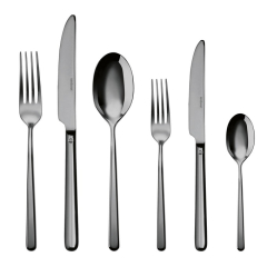 Набор столовых приборов Linear Black, 36 предметов