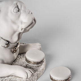 Статуэтка "Французский бульдог. Re-Deco серебро" 24х29х35 см