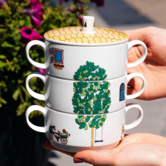 Набор посуды "Цветочный квартал", 4 предмета