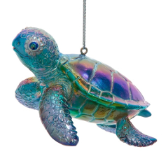 Новогодняя игрушка "Цветная черепашка" 8,9 см