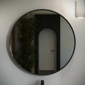 Зеркало Mebelvann Augusta 100х100, черная рама