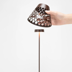 Абажур Zafferano Swap 12,4х9см, коричневый, декор по всему абажуру