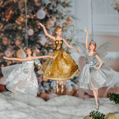 Новогодняя игрушка "Танцующая фея" 12 см, в ассортименте