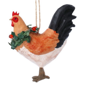 Елочная игрушка "Петух" 7х6 см