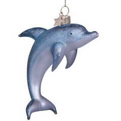 Елочная игрушка "Дельфин" 12 см