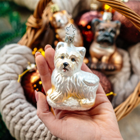 Новогодняя игрушка "Вест-хайленд-терьер" 10,5 см