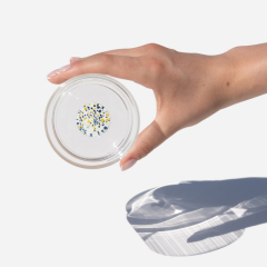 Стакан Teca Terrazzo 350 мл, синий/желтый