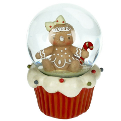 Снежный шар "Пряничный человечек" 15 см