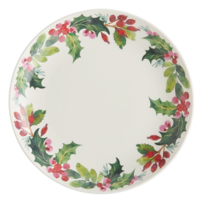 Тарелка салатная Botanic Garden Christmas Holly 22,5 см, орнамент