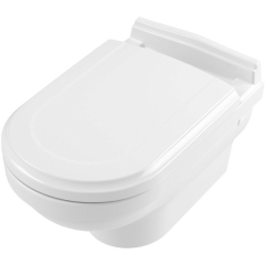 Унитаз подвесной Villeroy & Boch Hommage 60х37, CeramicPlus, 6661B0R1, ободковый, с сиденьем