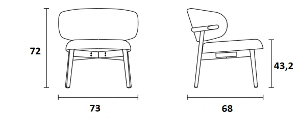 Кресло Calligaris Oleandro CS3452, Canaletto Walnut/Hemp