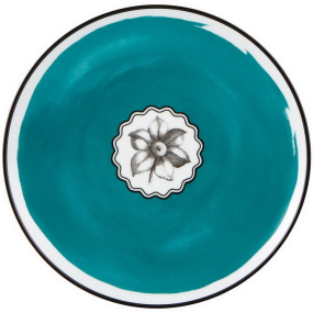 Тарелка салатная Herbariae by Christian Lacroix 23 см, бирюзовая