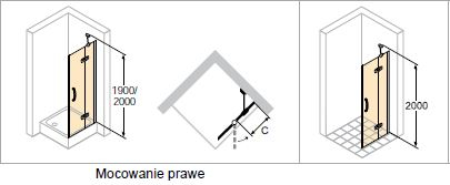 Распашная дверь Huppe Aura elegance q1_400401.087.322, с неподвижным сегментом