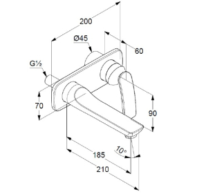 Внешняя часть Kludi Balance 522460575 смесителя для раковины, хром