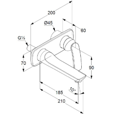 Внешняя часть Kludi Balance 522460575 смесителя для раковины, хром