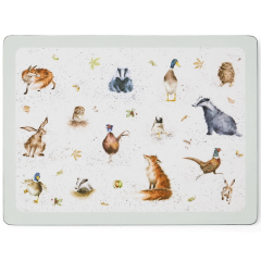 Набор подставок под тарелку "Лесные жители" 29,8х40,1 см, 4 шт