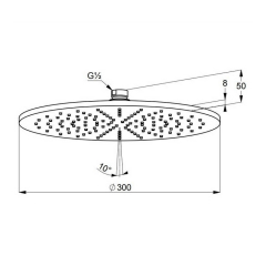 Лейка для душа Kludi A-QA 64330N5-00, потолочная, брашированный никель