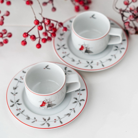 Чашка для эспрессо с блюдцем "Танцы" Noel 90 мл