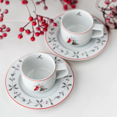 Чашка для эспрессо с блюдцем "Танцы" Noel 90 мл