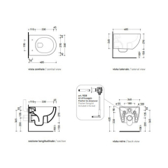 Унитаз подвесной Flaminia App 48х36, compact, GoClean, с сиденьем, черный