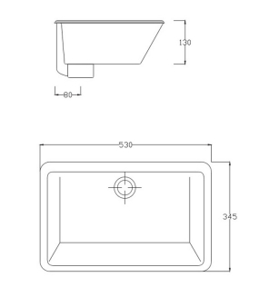 Раковина встраиваемая Artceram Gea 53х34,5 GEL001_01;00