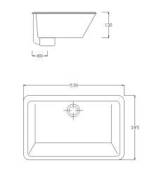 Раковина встраиваемая Artceram Gea 53х34,5 GEL001_01;00