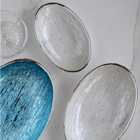 Чаша овальная Dogale Goccia 18х12 см, цвет перламутр