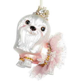 Игрушка на елку "Мальтезе балерина" 11,5 см