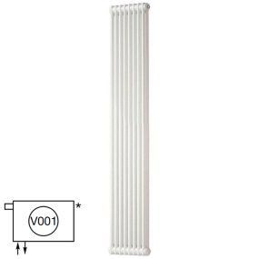 Радиатор Zehnder Сharleston 2180-8, 179х39, 1/2, V001 (V002), с термовентилем , белый