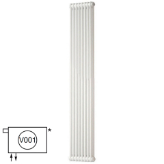 Радиатор Zehnder Сharleston 2180-8, 179х39, 1/2, V001 (V002), с термовентилем , белый