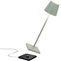 Лампа настольная Zafferano Poldina Pro Micro 27,5 см, серо-зеленая