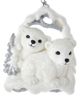 Игрушка на елку "Друзья-медвежата" 8,3 см