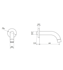 Излив для ванны iB Rubinetti MilanoTorino MT320CC, хром