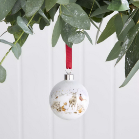 Елочный шар Wrendale Designs Christmas "Snow Place Like Home 2026" 7 см