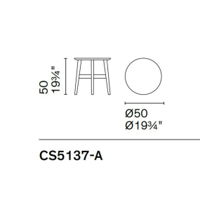 Стол журнальный Calligaris Abrey 50х50 CS5137-A, Bronze