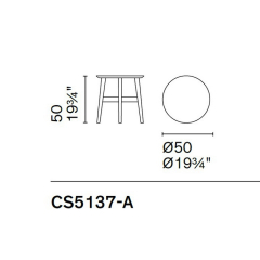 Стол журнальный Calligaris Abrey 50х50 CS5137-A, Bronze