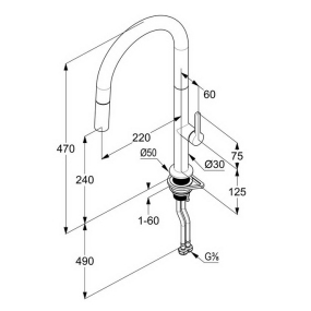Смеситель для раковины Kludi Aurea 558520575, хром