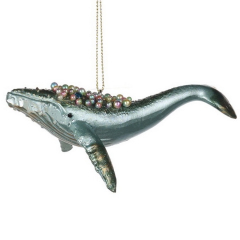 Елочная игрушка "Кит" 12 см