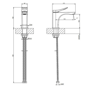 Смеситель для раковины Gessi Rilievo 59006.031, хром